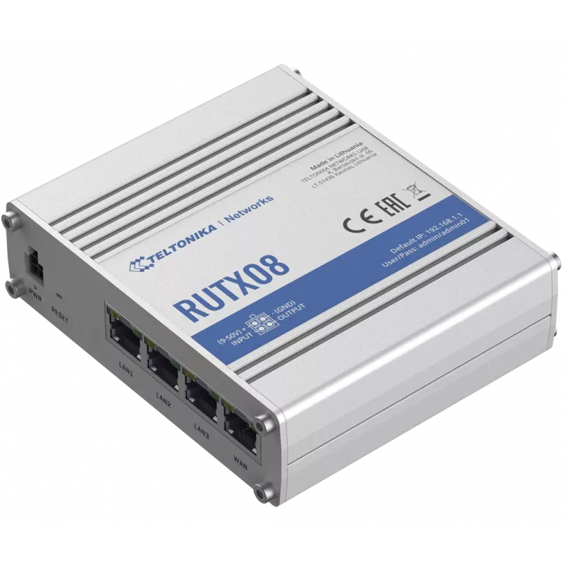 Teltonika RUTX08 wired router Gigabit Ethernet Stainless steel