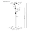 Microphone stand MACLEAN MC-337 height adjustable 626–1694 mm, load capacity 1 kg