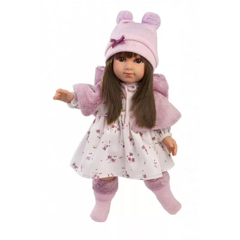 Doll Llorens Sara 35 cm — realistic vinyl head and soft fabric body