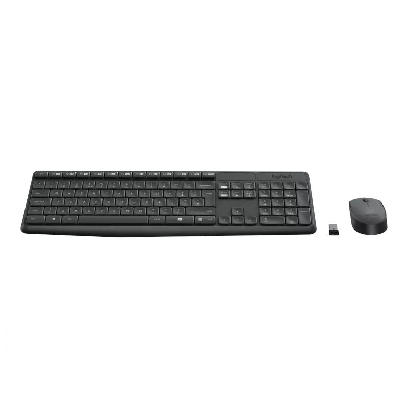 Logitech MK235 Wireless Keyboard and Mouse Combo Full-size Grey