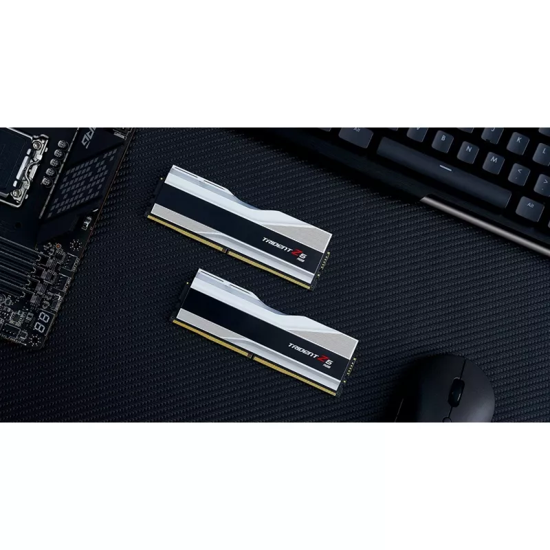DIMM 32 GB DDR5-6000 (2x 16 GB) Dual-Kit, Arbeitsspeicher silber, F5-6000J3636F16GX2-TZ5RS, Trident Z5 RGB, INTEL XMP