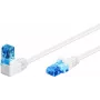 Goobay CAT 6A Patch Cable 1x 90° angled, U/UTP, White, 10 m - latch tab top, CCA Copper Mix (51540)