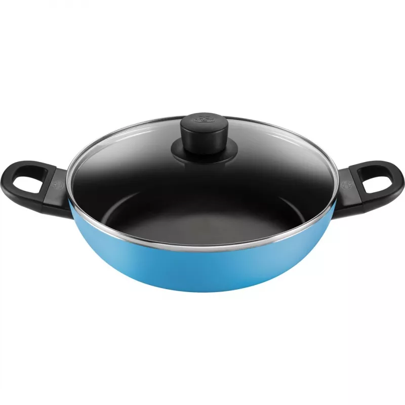 Deep frying pan Ballarini CAPRERA 28 cm with lid, blue