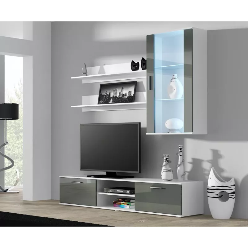 Cama TV stand SOHO 180 white/grey gloss