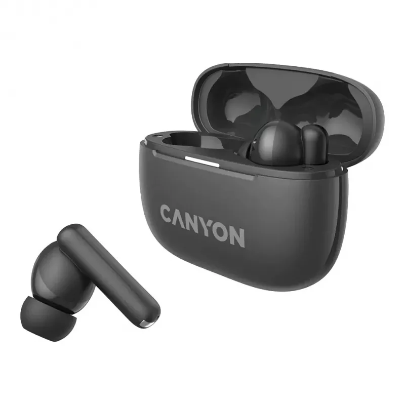 Canyon CNS-TWS10BK Headphones and Headset True Wireless Stereo (TWS) In-Ear calls/music/Sport/everyday use USB Type-C Bluetooth Black (CNS-TWS10BK)