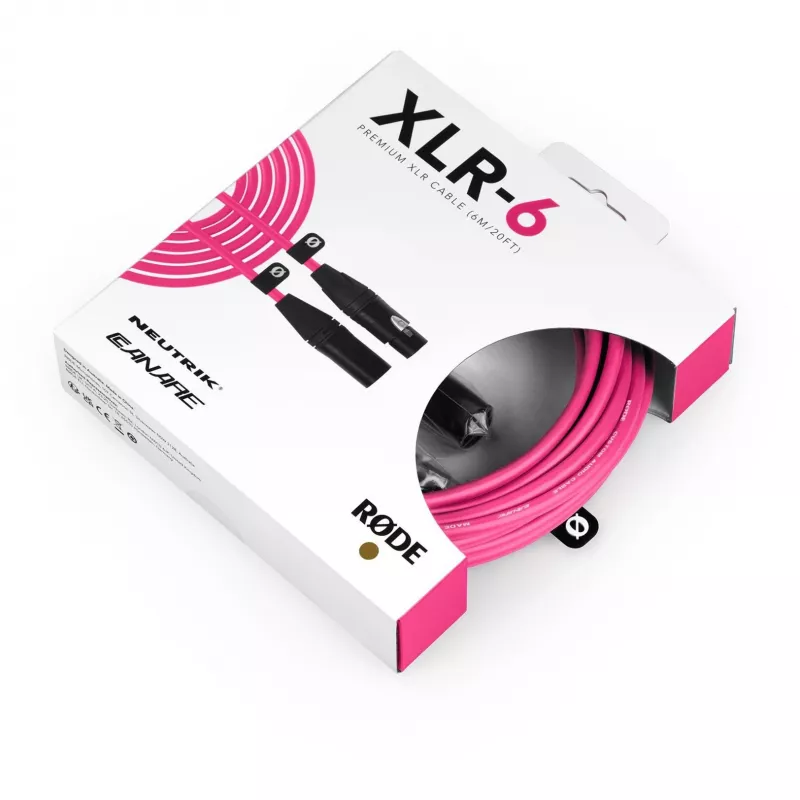 RØDE XLR-6 audio cable 6 m Pink