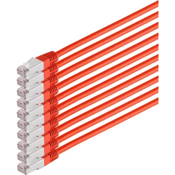 Network cable ShiverPeaks 75711-H0.5R-SET10 Cat 6 S/FTP PIMF, 0.5 m, set of 10