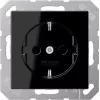 Outlet box JUNG A 1520 SW for Type F sockets, surface-mounted, black