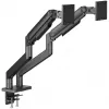 Monitor mount DIGITUS Dual Monitor Mount for 2×45 inch screens, clamp, 2×20 kg, VESA 75×75–100×100, tilt -20–50°