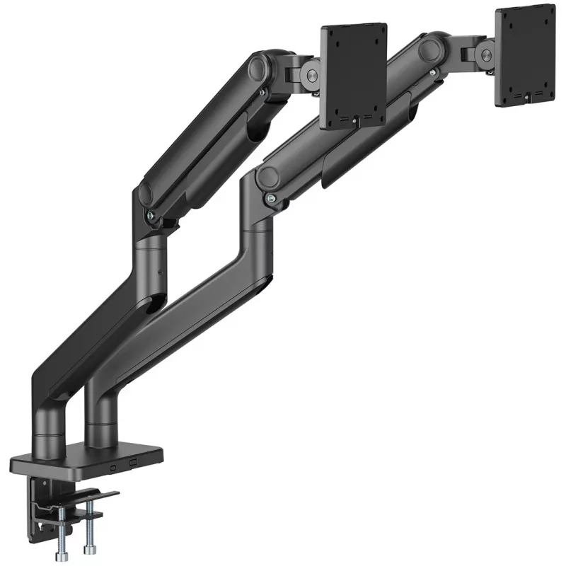 Monitor mount DIGITUS Dual Monitor Mount for 2×45 inch screens, clamp, 2×20 kg, VESA 75×75–100×100, tilt -20–50°