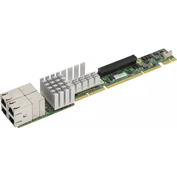 Super Micro Supermicro Add-on Card AOC-UR-i4XT 1U Ultra Riser - Network Adapter - 10Gb Ethernet x 4 - for SuperServer 1028U-TR4T+, 6018U-TR4T+ (AOC-UR-i4XT)