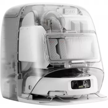 Robot vacuum and wet mop DJI ROMO P (Water Tank Version) — Grey/White, 0.26 L dust, 4 L clean / 3.2 L dirty water, 5000 mAh battery