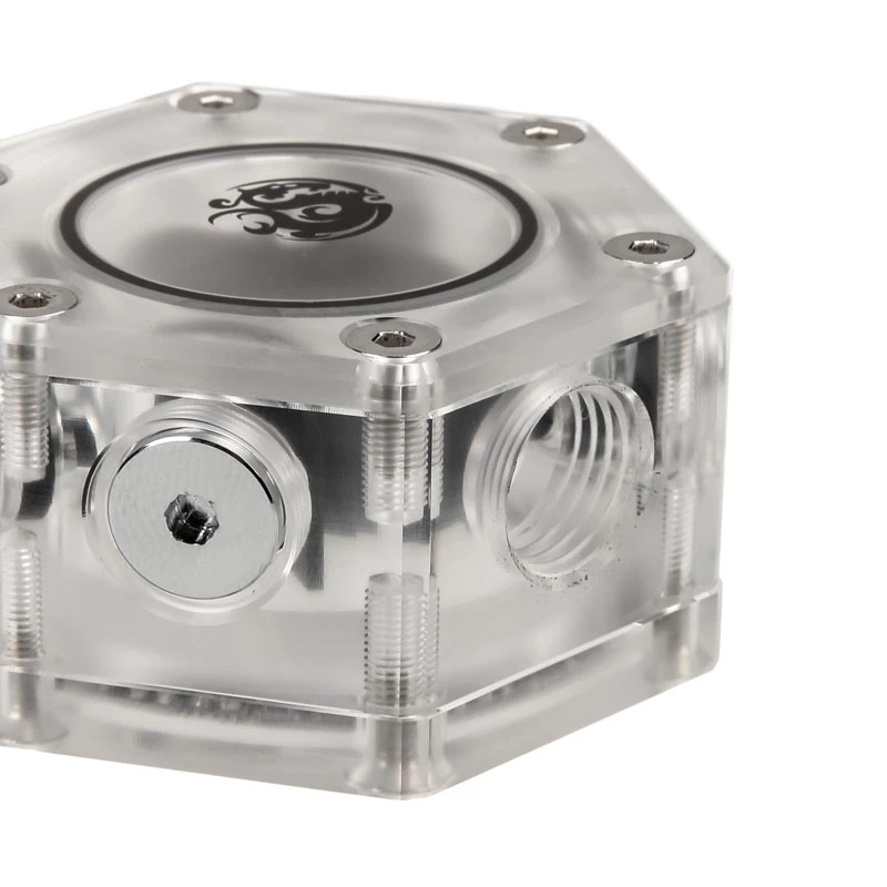 Flow indicator BitsPower Hexagon Flow Indicator-RGB BP-HFI-RGB — RGB lighting, hexagonal design