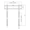 TV wall mount, 32-65 inch, fixed, 40 kg max