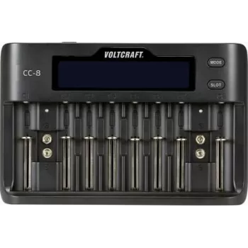 VOLTCRAFT CC-8 Rundzellen-Charger LiIon, LiFePO, NiMH, NiCd A, Mignon (AA), Micro (AAA), Mini (AAAA), Baby (C), Sub-C, 9 V Block, 10340, 14500, 16340, 17500 (VC-10882815)