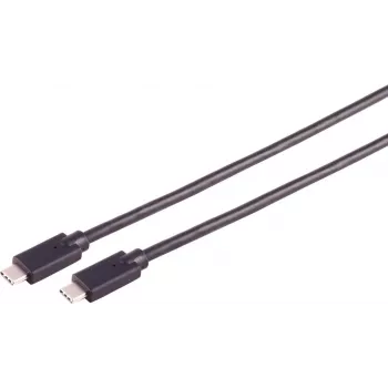 USB cable S/CONN 13-62035 USB 3.2 Gen 2x2 2 m USB C Black