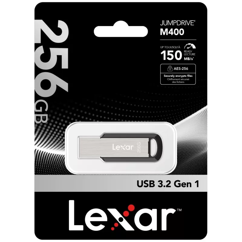 Lexar JumpDrive M400 USB flash drive 256 GB USB Type-A 3.2 Gen 1 (3.1 Gen 1) Silver