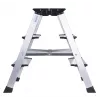 Step stool Krause 126030 — aluminium 3-step, 65 cm max height, 6.1 kg, 500 mm width