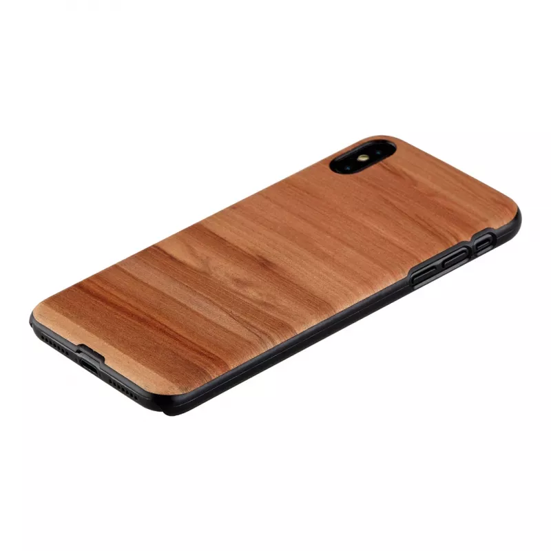 Smartphone case man and wood for iPhone XS Max — cappuccino black protective cover