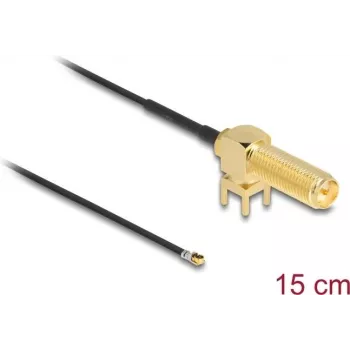 Coaxial Cable DeLOCK 12032 0.15 m RP-SMA I-PEX MHF4 Black