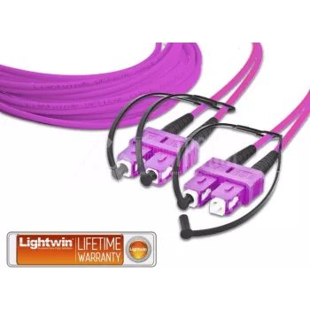 Lightwin High Quality Duplex LWL Patch Cable, MM OM4, SC - SC LWL Patch Cable (LDP-50 SC-SC 5.0 OM4)