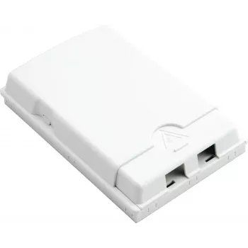 FTTH connection box helos 373381, surface-mount, 2 ports, white