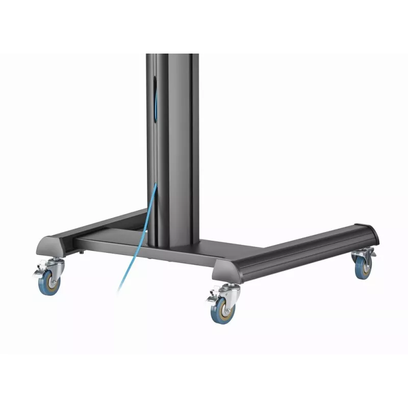Floor TV stand Gembird TVS-70T-02 for 37 inch–70 inch screens, max 70 kg, VESA 200x200–600x400, tilt ±5°/−12°, height adjustable, caster wheels, cable management