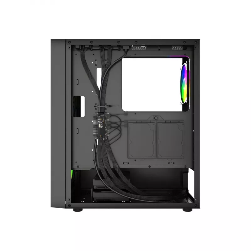 PC Case GEMBIRD Fornax 4300 Midi Tower ATX, tempered glass, 2x3.5 inch bays, 3x2.5 inch bays, ARGB fans support, USB 3.2 Gen1