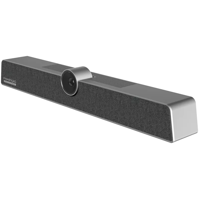 Prestigio Solutions Alpha Video Conferencing Collaboration Bar, UHD 12 MP, 6 Microphones, 8 m Range, USB-C/AUX