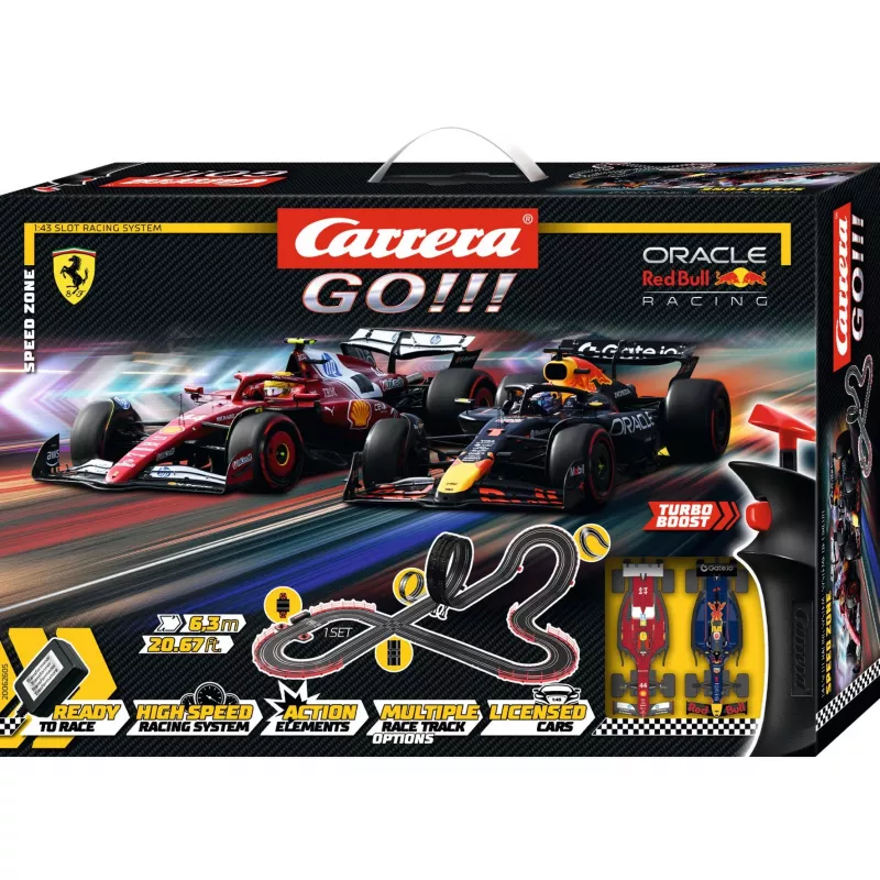 Slot car racetrack CARRERA GO!!! Speed Zone set — modular electric race layout