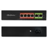 Ethernet PoE Switch QOLTEC 52289 — 4x RJ45 PoE ports, 2x RJ45 uplink, 65W power budget