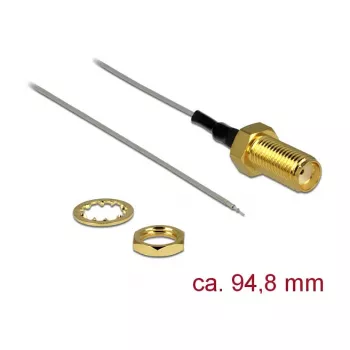 Coaxial Cable DeLOCK 89600 94.8m SMA Open End Tinned Gold Grey
