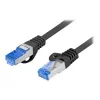 Network cable LANBERG PCF6A-10CC-0100-BK — Cat6a S/FTP, 1 m, RJ-45, black