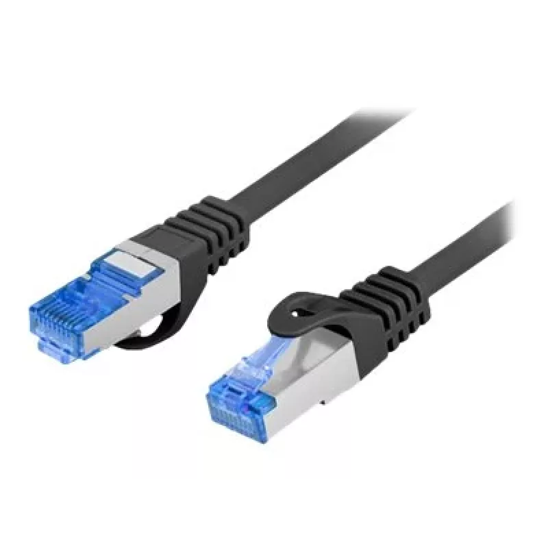 Network cable LANBERG PCF6A-10CC-0100-BK — Cat6a S/FTP, 1 m, RJ-45, black
