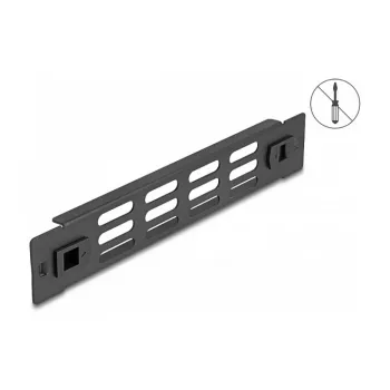 Vented blank panel DeLOCK 10 inch Network Cabinet Panel 1U black