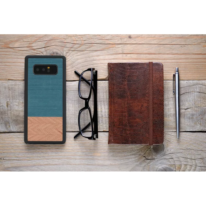 Smartphone case man and wood for Galaxy Note 8 — denim black