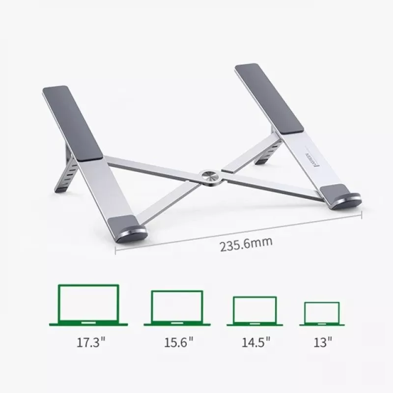 Laptop stand UGREEN LP451 adjustable aluminium alloy for 8–17 inch laptops, 5 positions, silver