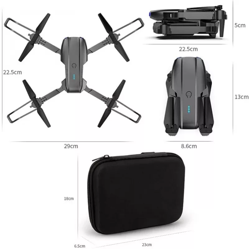 E99 Pro Drone | Drone + 3 batteries + pouch set | 1800mAh