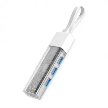 ROLINE mobile USB 3.2 Gen 1 Hub, 4-way, Type A+C Connection Cable