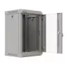 Lanberg WF11-3309-10S 9U Wall-Mount Rack Cabinet 10 inch 300x300 Grey Glass Door