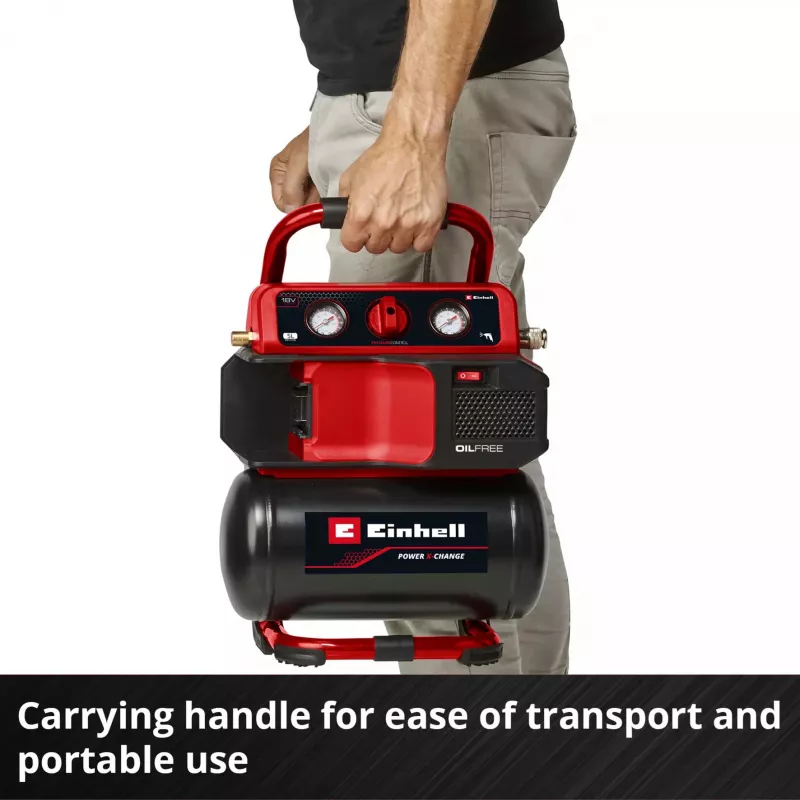 Power X-Change cordless compressor TE-AC 18/75 Li OF-Solo, 18Volt (black/Red, without Battery and Charger)