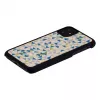 Phone case man and wood for iPhone 11 — blue triangle on black, protective hard-shell