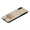 Smartphone case man and wood for iPhone X/XS, apple tree wood, black