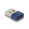 DeLOCK USB 2.0 Adapter USB Type-A male to USB Type-C female blue