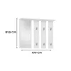 Hanger + mirror PARMA 100x15x.81.5 cm, White