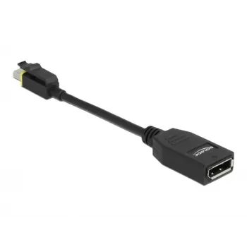 DeLOCK - DisplayPort-Adapter - Mini DisplayPort (M) latched to DisplayPort (W) - DisplayPort 1,4 - 15cm - Halogen-Free, 8K Support - Black (65978)