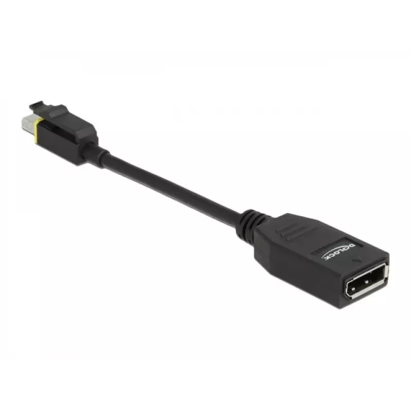 DeLOCK - DisplayPort-Adapter - Mini DisplayPort (M) latched to DisplayPort (W) - DisplayPort 1,4 - 15cm - Halogen-Free, 8K Support - Black (65978)