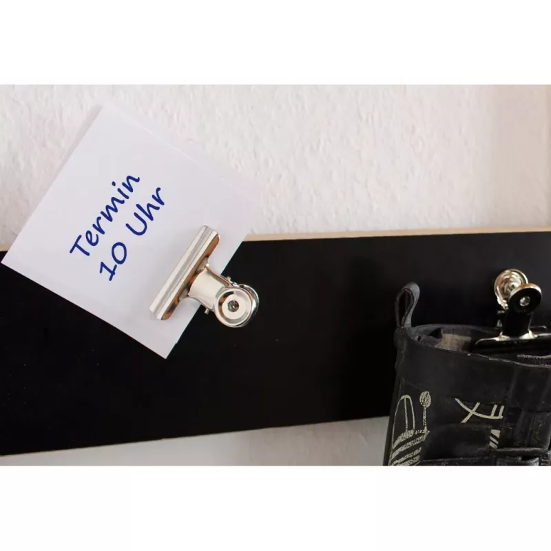 MAUL Letter Clip made from metal, Colour: nickel, Width: 30 mm Clamping Width: 10 mm, self-service packaging (21730-96)
