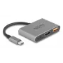 DeLOCK 61071 video cable adapter 0.1 m USB Type-C USB Type-C USB Type-A HDMI Grey