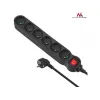 Power Extension Maclean MCE188 5m 6 AC Outlets Indoor Black